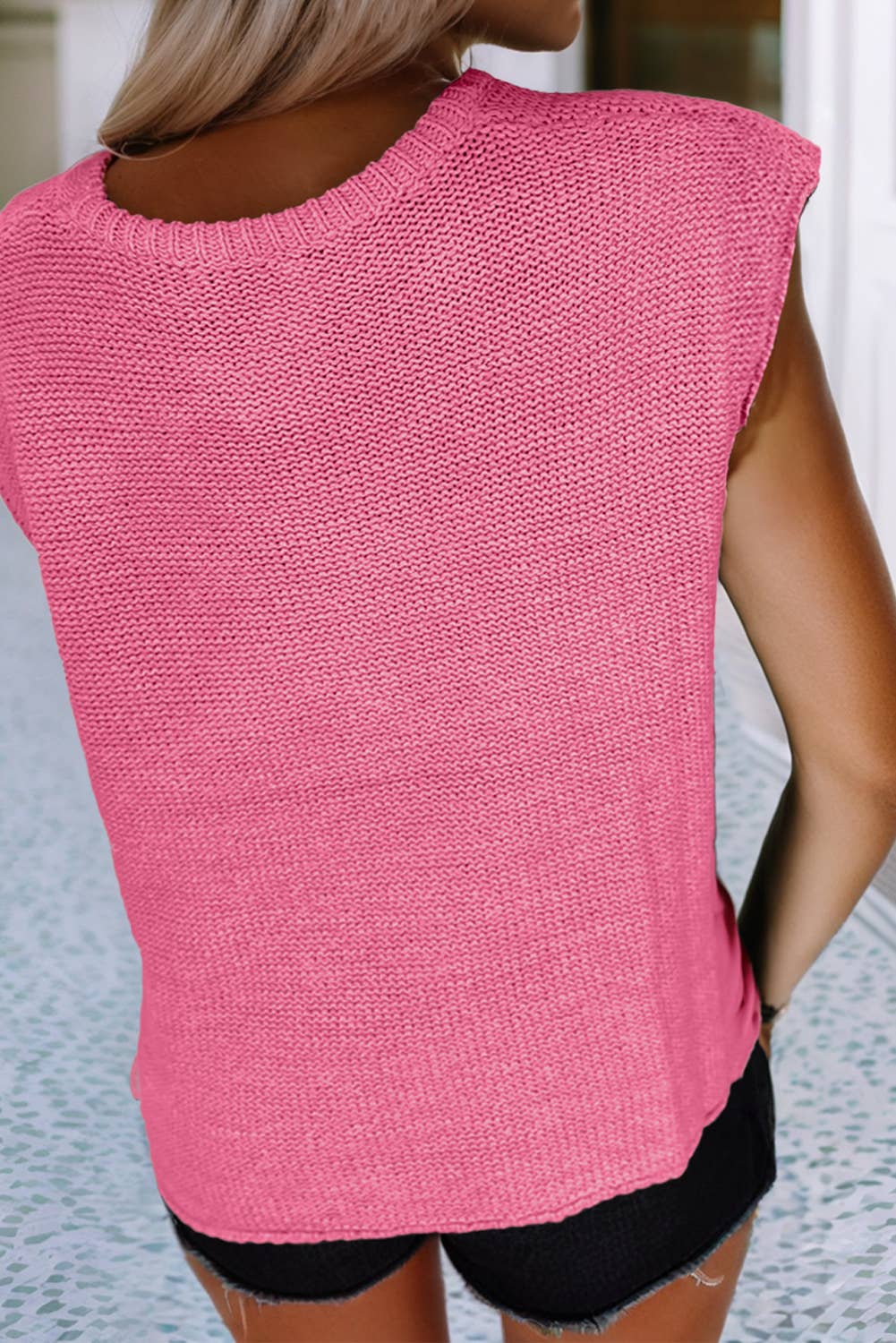 LDC Stream Solid Color Sweater Tee with Side Slits